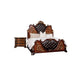 2pc King Bedroom Set, Cherry Brown, Oak Brown, Gold, Bronze Wood, Nightstand