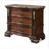 2pc King Bedroom Set, Cherry Brown, Oak Brown, Gold, Bronze Wood, Nightstand