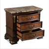 2pc King Bedroom Set, Cherry Brown, Oak Brown, Gold, Bronze Wood, Nightstand