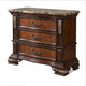 3pc King Bedroom Set, Cherry Brown, Oak Brown, Gold, Bronze Wood, 2 Nightstands