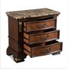 3pc King Bedroom Set, Cherry Brown, Oak Brown, Gold, Bronze Wood, 2 Nightstands