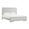 2pc King Bedroom Set, Rustic White, White, Nickel Wood, Nightstand