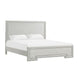 2pc King Bedroom Set, Rustic White, White, Nickel Wood, Nightstand