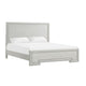 3pc King Bedroom Set, Rustic White, White, Nickel Wood, 2 Nightstands