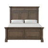 2pc King Bedroom Set, Walnut Brown, Black Wood, Nightstand