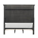 2pc King Bedroom Set, Walnut Brown, Black Wood, Nightstand