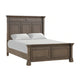 3pc King Bedroom Set, Walnut Brown, Black Wood, 2 Nightstands