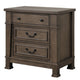 3pc King Bedroom Set, Walnut Brown, Black Wood, 2 Nightstands