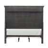 3pc King Bedroom Set, Walnut Brown, Black Wood, 2 Nightstands