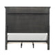 3pc King Bedroom Set, Walnut Brown, Black Wood, 2 Nightstands