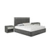 3pc King Bedroom Set | Ash Gray | Chrome Wood | 2 Nightst&s