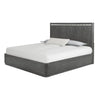 3pc King Bedroom Set | Ash Gray | Chrome Wood | 2 Nightst&s