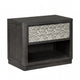 3pc King Bedroom Set | Ash Gray | Chrome Wood | 2 Nightst&s