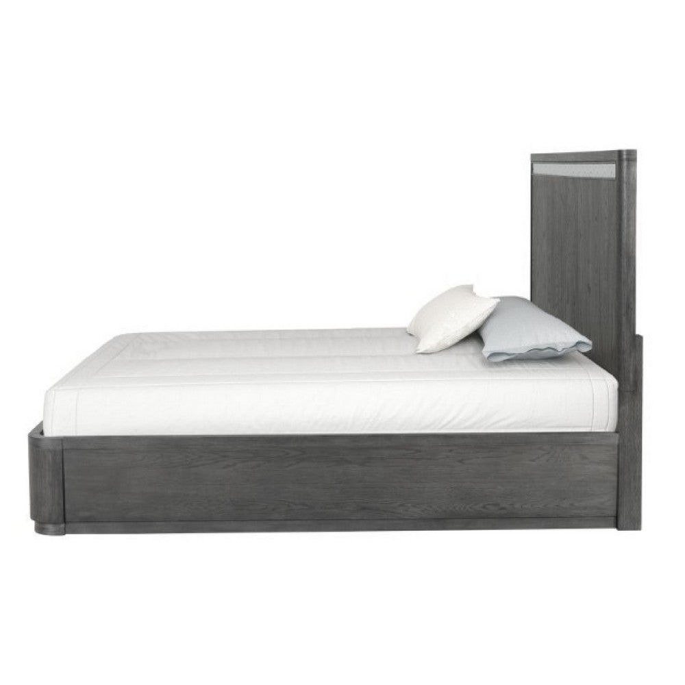 3pc King Bedroom Set | Ash Gray | Chrome Wood | 2 Nightst&s