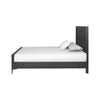 2pc King Bedroom Set, Espresso Brown, Silver, Black Wood, Nightstand