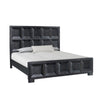 3pc King Bedroom Set | Weathered Black Wood | 2 Nightst&s