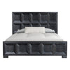 3pc King Bedroom Set | Weathered Black Wood | 2 Nightst&s