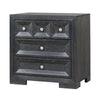3pc King Bedroom Set | Weathered Black Wood | 2 Nightst&s