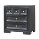 3pc King Bedroom Set | Weathered Black Wood | 2 Nightst&s