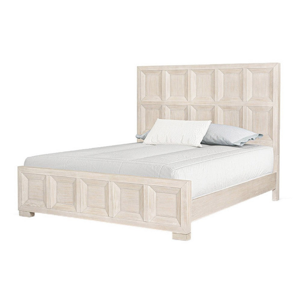 3pc King Bedroom Set | Beige | Bronze Wood | 2 Nightst&s
