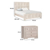 3pc King Bedroom Set | Beige | Bronze Wood | 2 Nightst&s