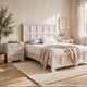 3pc King Bedroom Set | Beige | Bronze Wood | 2 Nightst&s