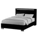 3pc King Bedroom Set, Black, Chrome Wood, 2 Nightstands