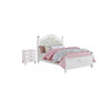 2pc Full Bedroom Set, White Wood, Nightstand