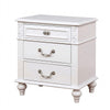 2pc Full Bedroom Set, White Wood, Nightstand