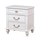 2pc Full Bedroom Set, White Wood, Nightstand