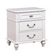 2pc Full Bedroom Set, White Wood, Nightstand