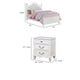 2pc Full Bedroom Set, White Wood, Nightstand