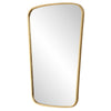 Decorative Wall Mirror | Gold Leaf Trapezoidal Iron Frame | 22x34