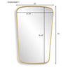 Decorative Wall Mirror | Gold Leaf Trapezoidal Iron Frame | 22x34