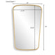 Decorative Wall Mirror | Gold Leaf Trapezoidal Iron Frame | 22x34