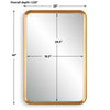 Decorative Wall Mirror | Champagne Gold Leaf | 20x30 Rectangular Frame