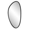 Decorative Wall Mirror | Matte Black Organic Pebble Frame | 21x36