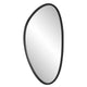Decorative Wall Mirror | Matte Black Organic Pebble Frame | 21x36
