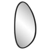 Decorative Wall Mirror | Matte Black Organic Pebble Frame | 21x36