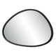 Decorative Wall Mirror | Matte Black Organic Pebble Frame | 21x36