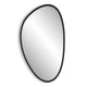 Decorative Wall Mirror | Matte Black Organic Pebble Frame | 21x36