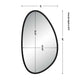 Decorative Wall Mirror | Matte Black Organic Pebble Frame | 21x36