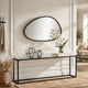 Decorative Wall Mirror | Matte Black Organic Pebble Frame | 21x36