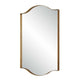 Decorative Wall Mirror | Arch Design | Brushed Gold Arched Frame | 22x34