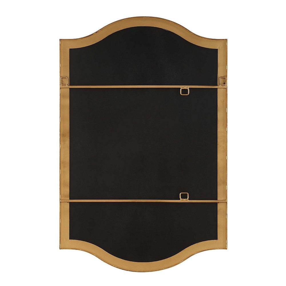 Decorative Wall Mirror | Arch Design | Brushed Gold Arched Frame | 22x34
