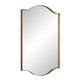 Decorative Wall Mirror | Arch Design | Brushed Gold Arched Frame | 22x34
