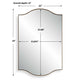 Decorative Wall Mirror | Arch Design | Brushed Gold Arched Frame | 22x34