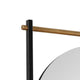 Decorative Oval Wall Mirror | Gold Leaf Rod | 21x34 Satin Black Hanging Frame