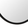Decorative Oval Wall Mirror | Gold Leaf Rod | 21x34 Satin Black Hanging Frame