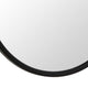 Decorative Oval Wall Mirror | Gold Leaf Rod | 21x34 Satin Black Hanging Frame